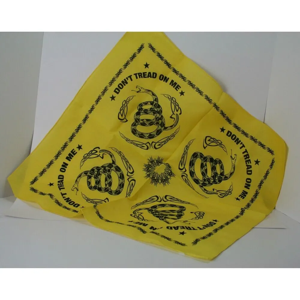 Rothco Dont Tread on Me Bandana Yellow Gadsden Flag Gadsden Snake Square 21x21